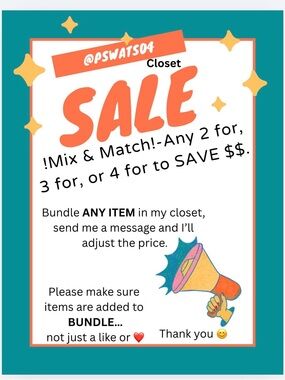 SALE!!! Check out my closet!! SALE!!!